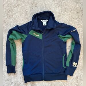 #1 NOTRE DAME FIGHTING IRISH WOMENS WARM UP JACKET FULL ZIP UP